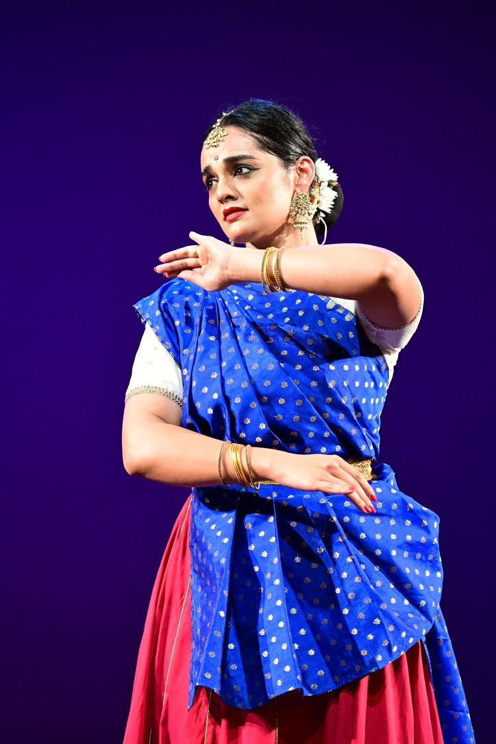 Meghana Vaibhav performing expressive Kathak.